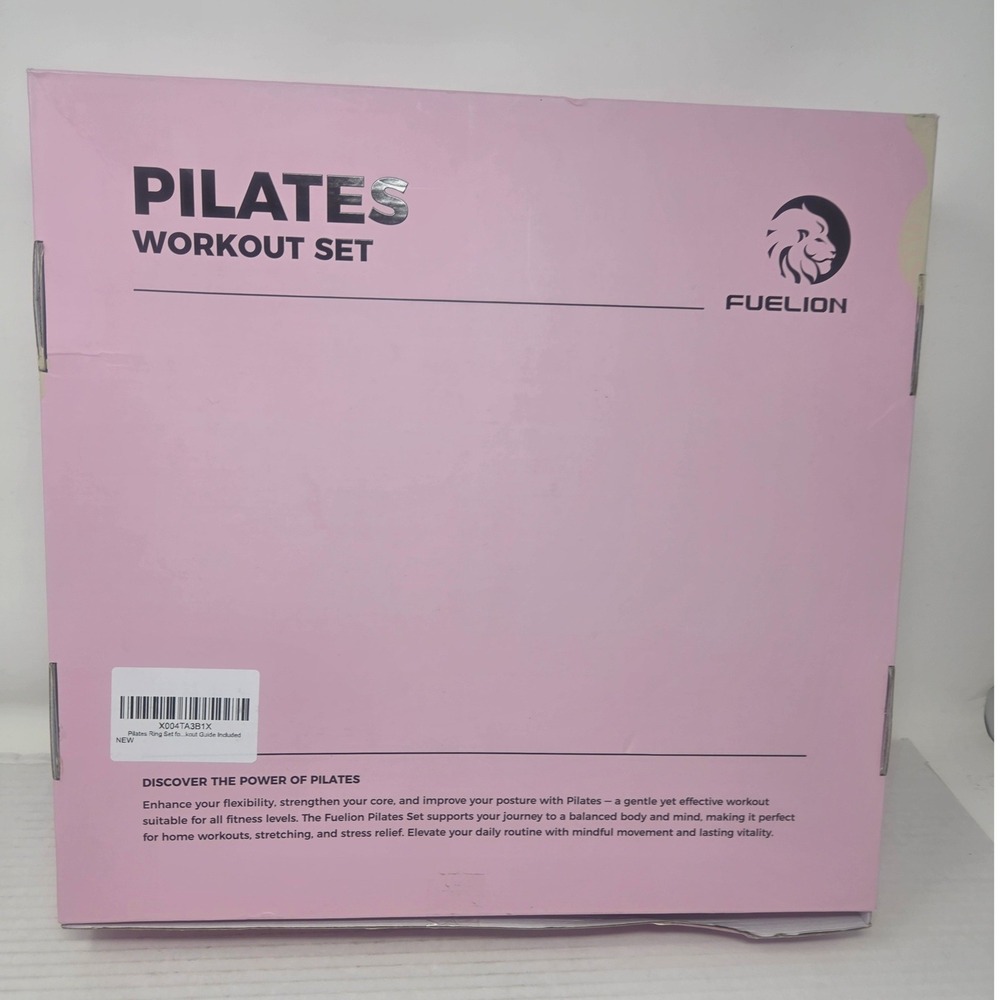 Fuelion Pilates Workout Set Women OS Pink Resistance Bands Ring Ball Kit X00 NWT - Picture 10 of 10